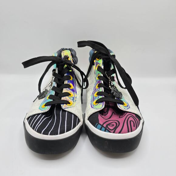Disney Nightmare Before Christmas Jack & Sally holographic high top shoe women 9 - Picture 6 of 12